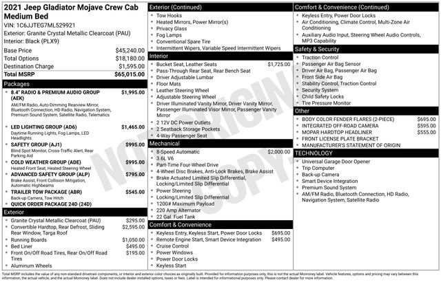 Used 2021 Jeep Gladiator Mojave image 37