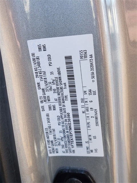 Certified 2021 Ford F150 XLT w/ Equipment Group 302A High image 33