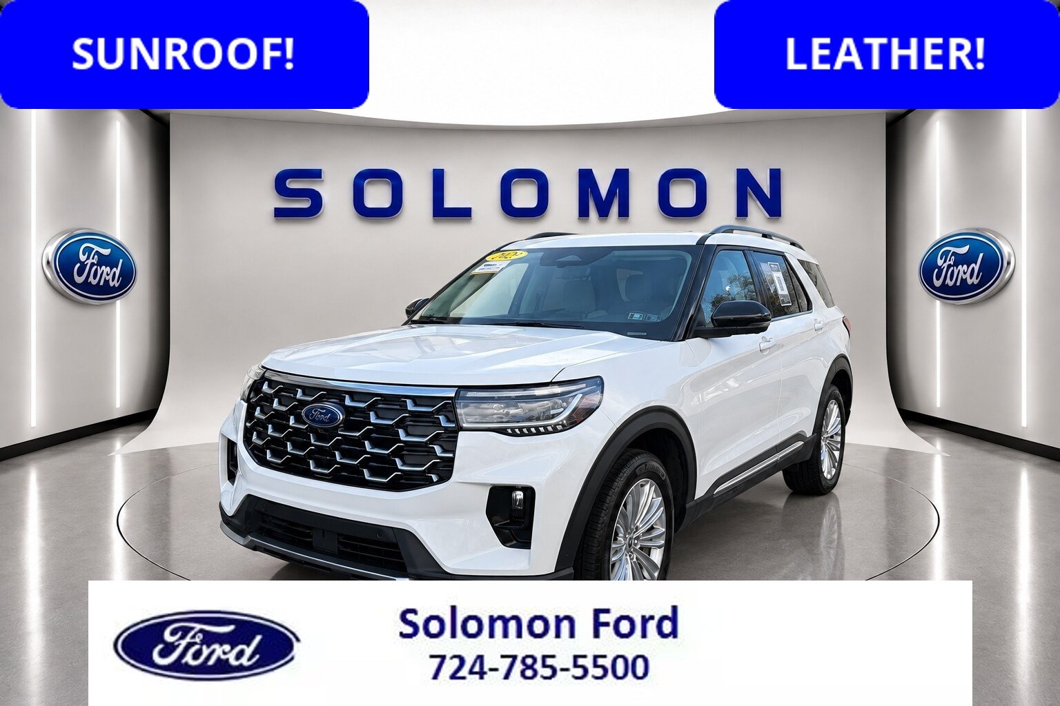 Certified 2025 Ford Explorer Platinum w/ LUX Leather Package