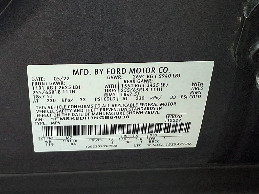 Certified 2022 Ford Explorer XLT AWD/4WD image 27