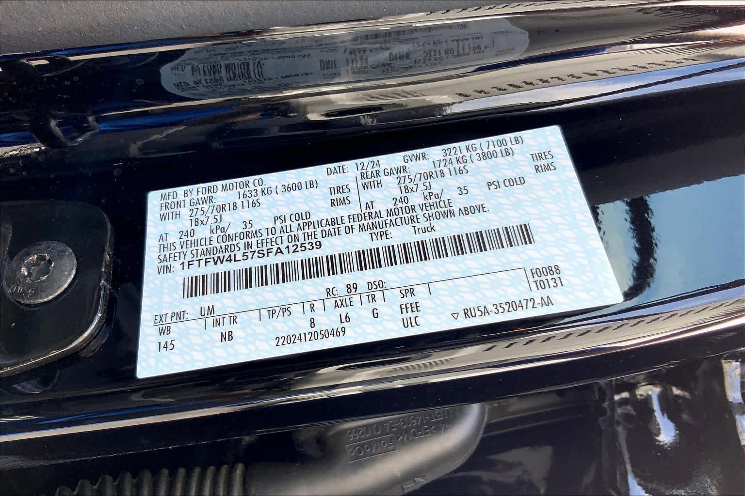 Certified 2025 Ford F150 Tremor w/ Equipment Group 402A High AWD/4WD image 33