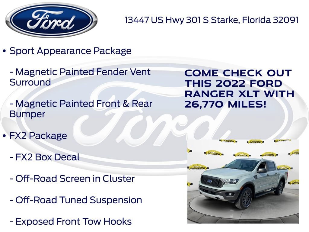 Certified 2022 Ford Ranger XLT w/ Equipment Group 301A Mid RWD image 27