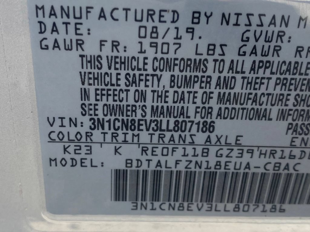 Used 2020 Nissan Versa SV FWD image 31