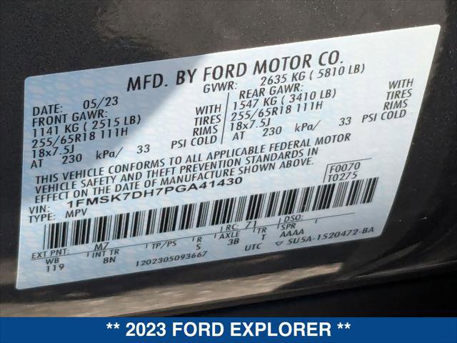 Certified 2023 Ford Explorer XLT RWD image 24