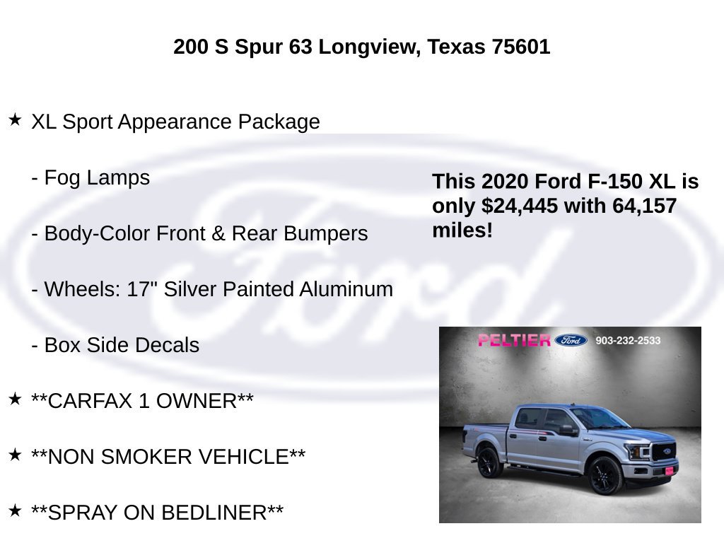 Certified 2020 Ford F150 XL w/ Equipment Group 101A Mid RWD image 25