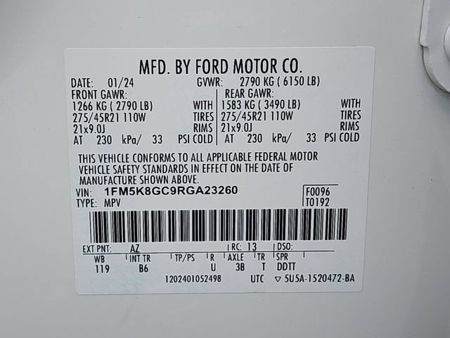 Certified 2024 Ford Explorer ST w/ Equipment Group 401A AWD/4WD image 41