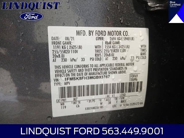 Certified 2021 Ford Explorer Limited w/ Equipment Group 301A AWD/4WD image 24