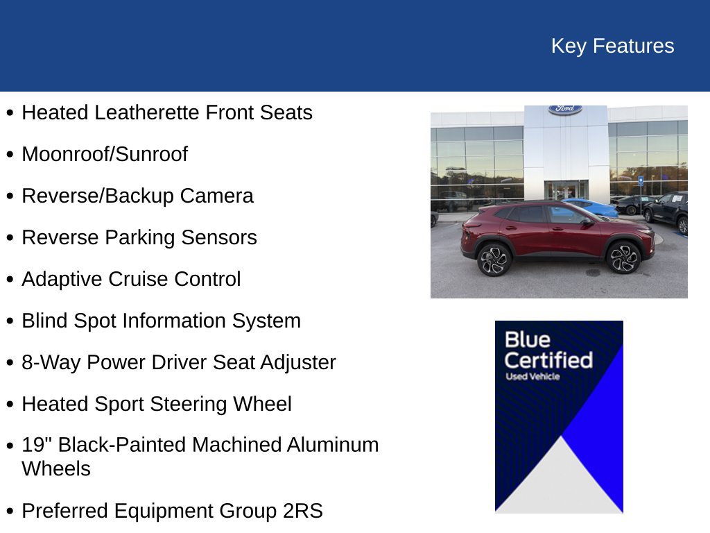 Used 2025 Chevrolet Trax RS w/ Sunroof Package FWD image 8