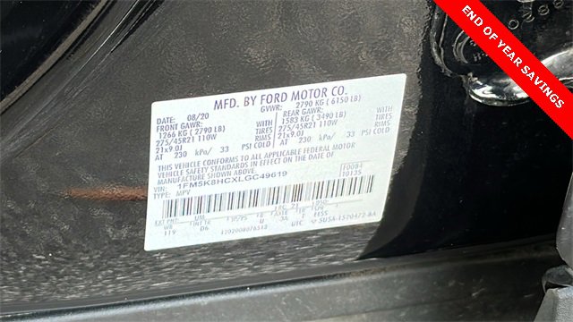 Certified 2020 Ford Explorer Platinum w/ Premium Technology Package image 32