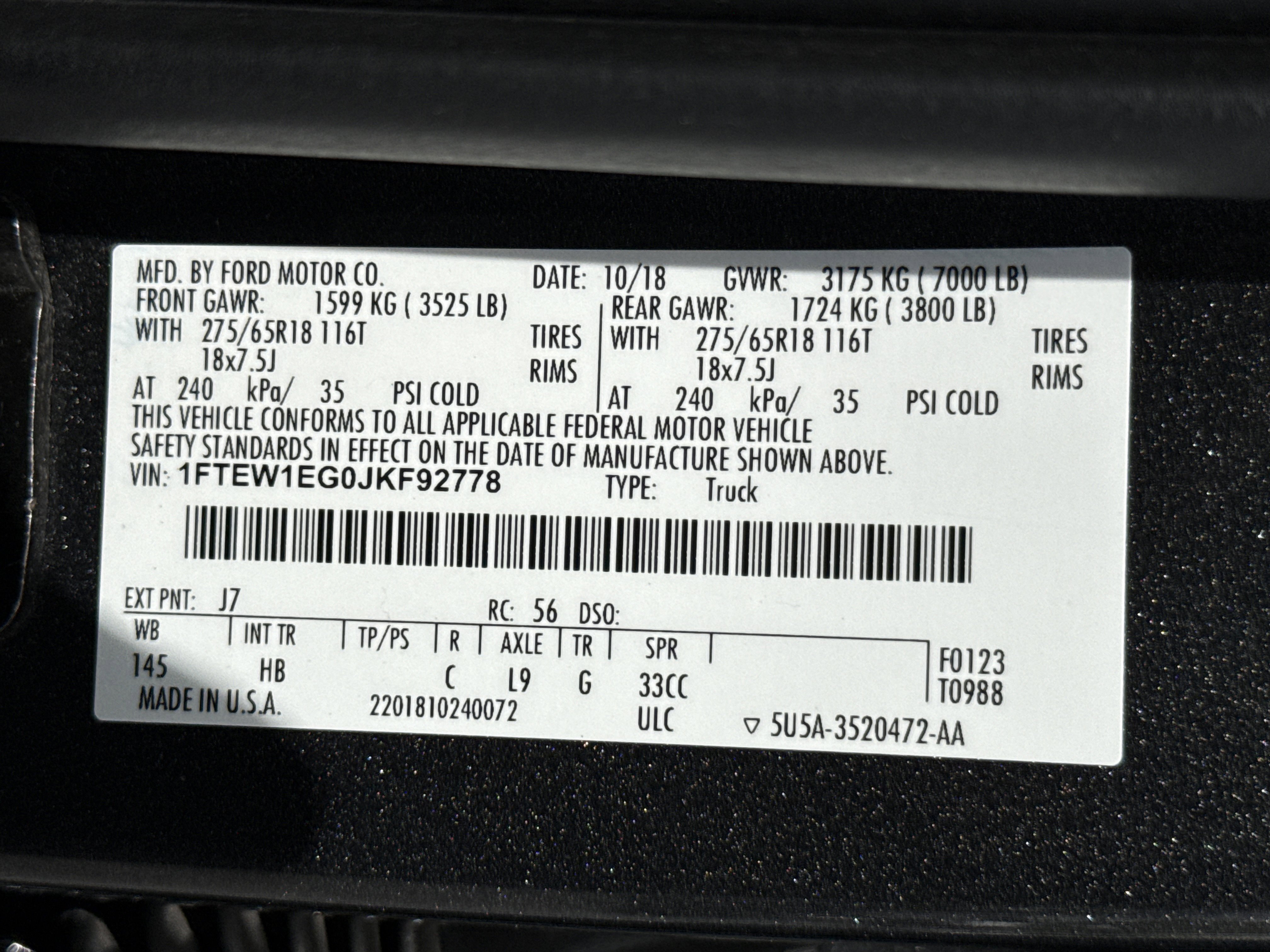 Certified 2018 Ford F150 Lariat image 34
