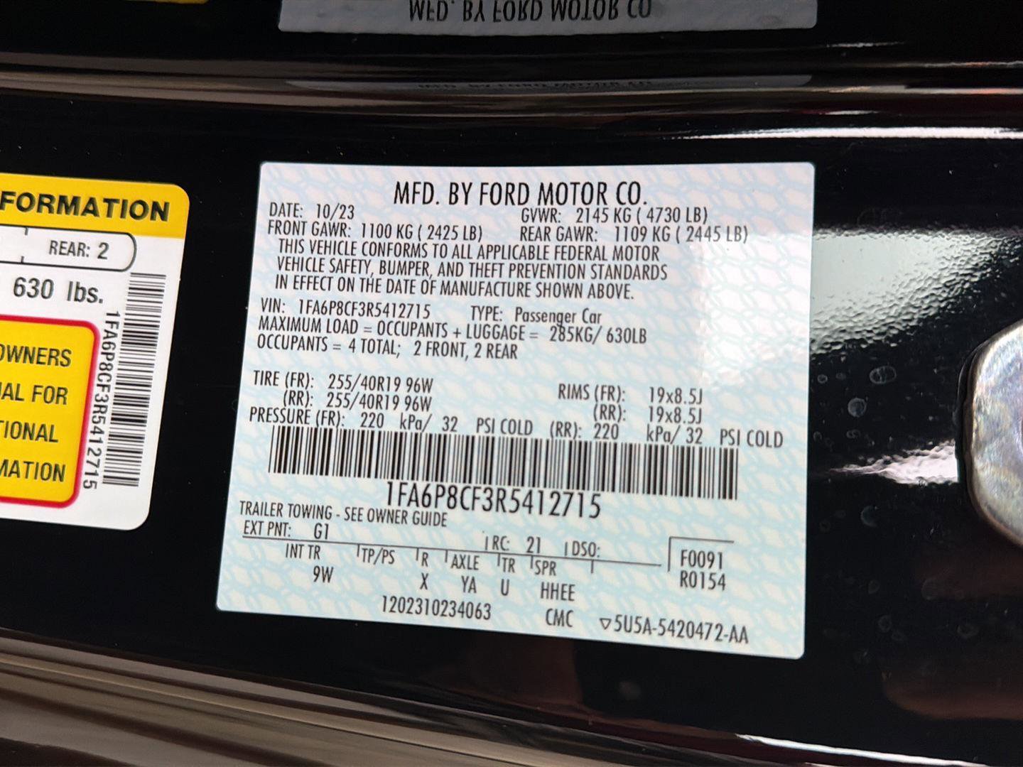 Certified 2024 Ford Mustang GT Premium RWD image 35