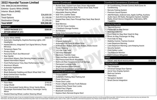 Used 2022 Hyundai Tucson Limited w/ Cargo Package image 38