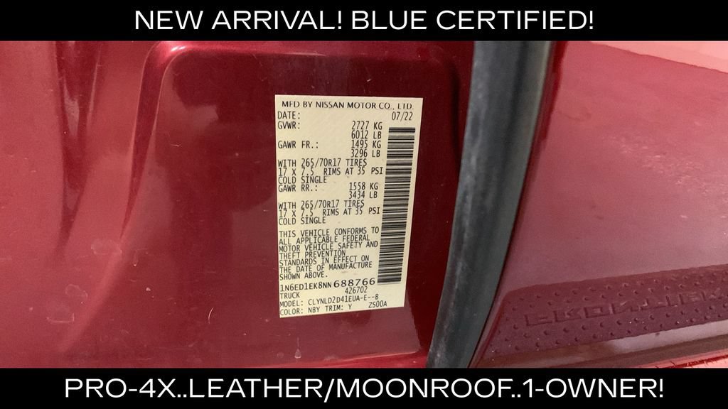 Used 2022 Nissan Frontier PRO-4X w/ Pro-4X Premium Package AWD/4WD image 45
