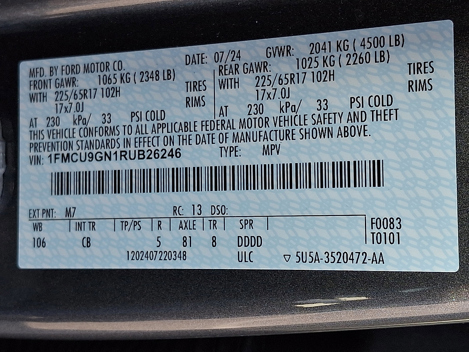 Certified 2024 Ford Escape Active w/ Tech Pack #1 image 25