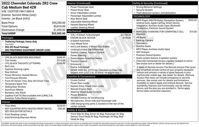 Used 2022 Chevrolet Colorado ZR2 AWD/4WD image 9