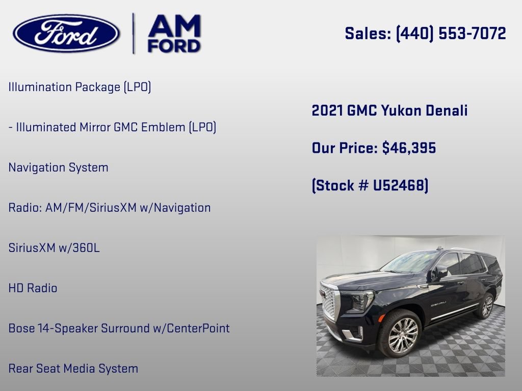 Used 2021 GMC Yukon Denali w/ Denali Premium Package AWD/4WD image 36