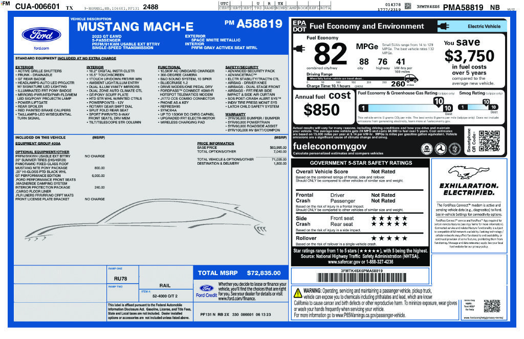 Certified 2023 Ford Mustang Mach-E GT w/ GT Performance Edition AWD/4WD image 25