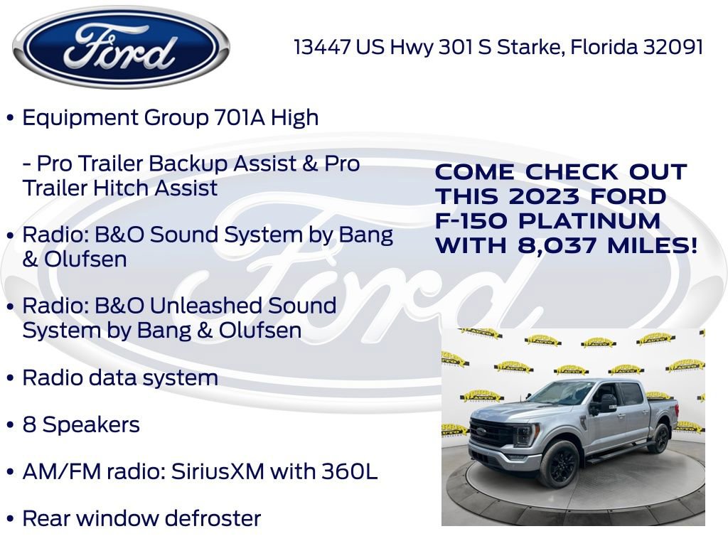 Certified 2023 Ford F150 Platinum w/ Equipment Group 701A High AWD/4WD image 32