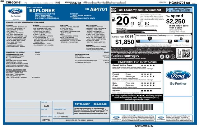 Certified 2017 Ford Explorer XLT w/ Equipment Group 201A image 2