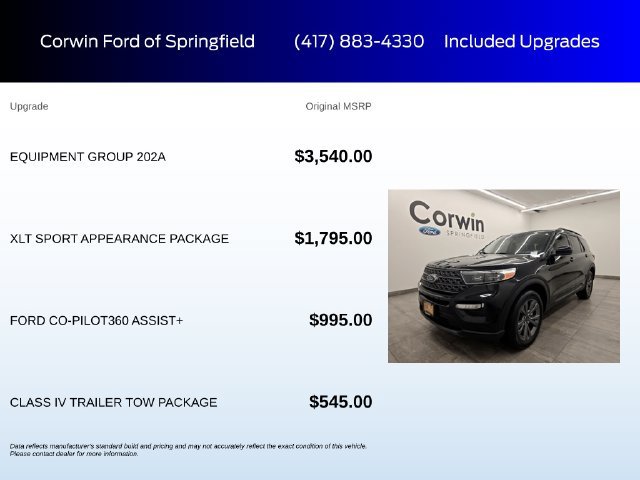 Certified 2022 Ford Explorer XLT w/ Equipment Group 202A AWD/4WD image 6