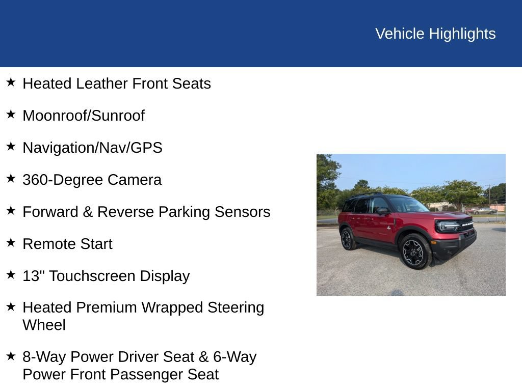 Certified 2025 Ford Bronco Sport Outer Banks w/ Outer Banks Tech Package+ AWD/4WD image 32