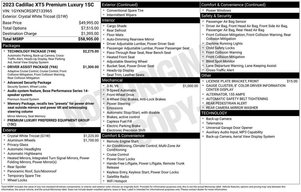 Used 2023 Cadillac XT5 Premium Luxury w/ Technology Package FWD image 27