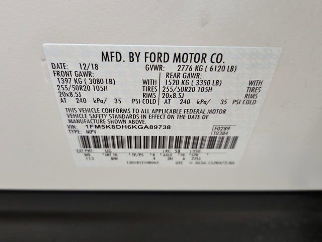 Certified 2019 Ford Explorer XLT w/ Equipment Group 202A AWD/4WD image 31