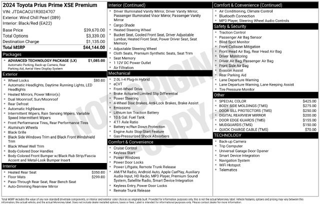 Used 2024 Toyota Prius Prime Premium w/ Advanced Technology Package FWD image 16