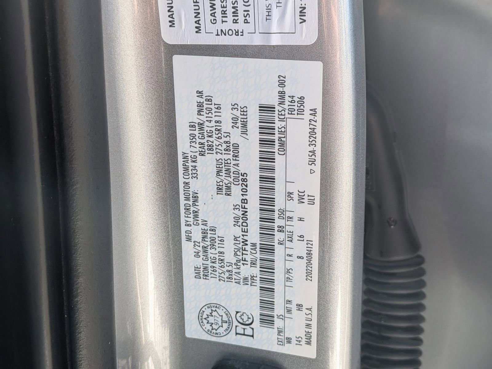Certified 2022 Ford F150 Lariat w/ Equipment Group 502A High AWD/4WD image 35