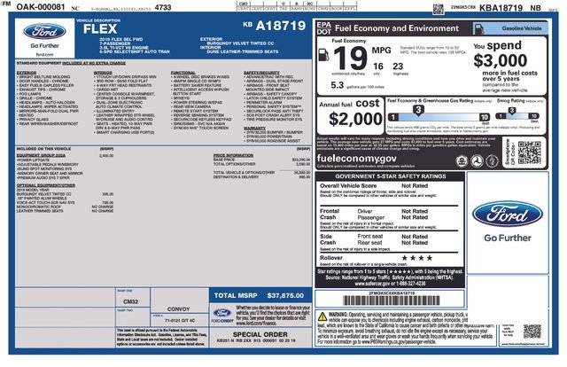 Certified 2019 Ford Flex SEL w/ Equipment Group 202A image 28