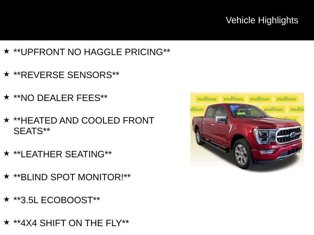 Certified 2023 Ford F150 Platinum w/ Equipment Group 701A High image 12