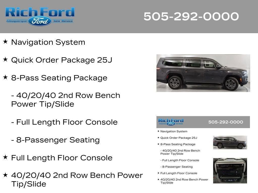 Used 2025 Jeep Wagoneer L Series II w/ 8-pass Seating Package AWD/4WD image 21
