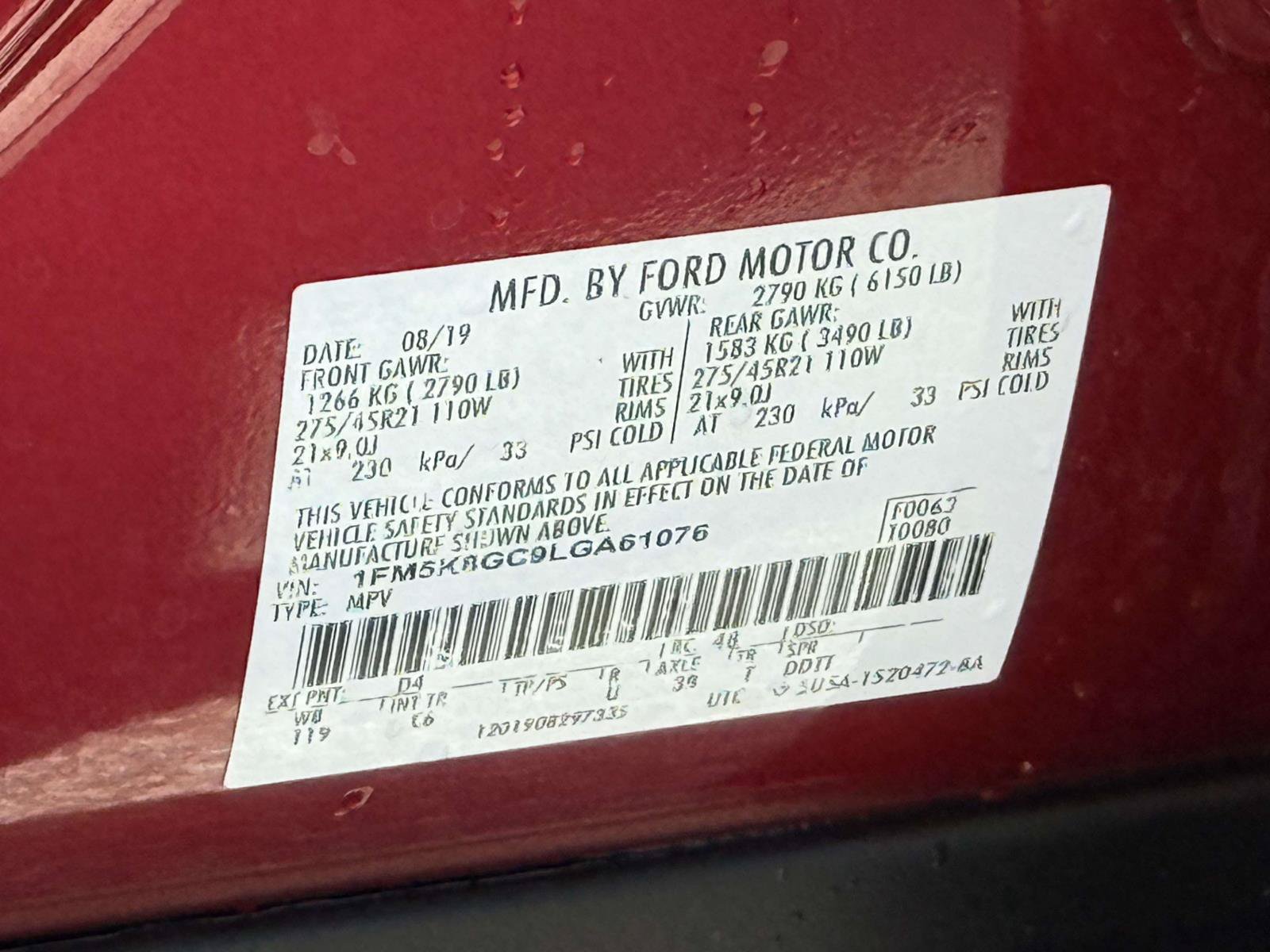Certified 2020 Ford Explorer ST w/ ST Street Pack AWD/4WD image 30