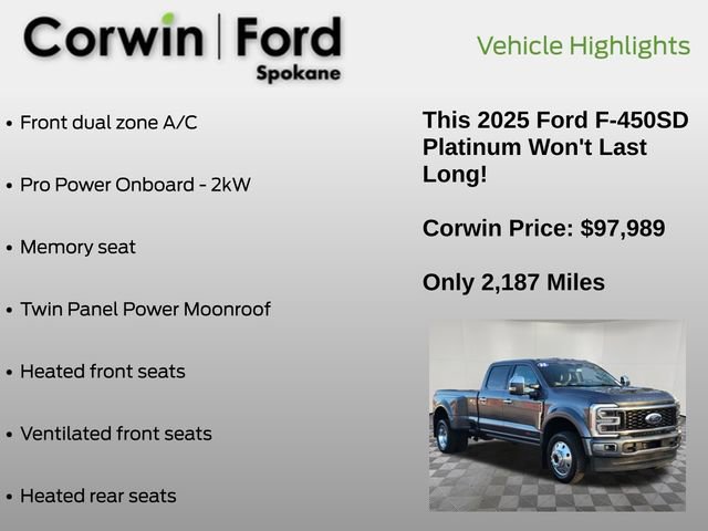 Certified 2025 Ford F450 Platinum w/ Platinum Plus Package image 19