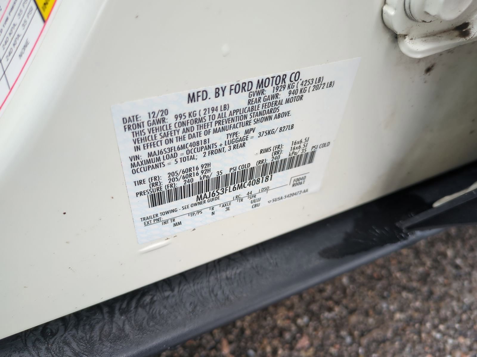 Certified 2021 Ford EcoSport S image 44