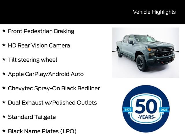 Used 2025 Chevrolet Silverado 1500 Custom Trail Boss w/ LPO, Dark Essentials Package AWD/4WD image 26