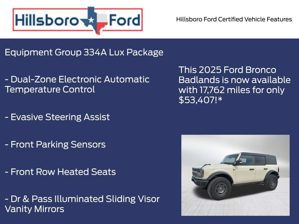 Certified 2025 Ford Bronco Badlands AWD/4WD image 9