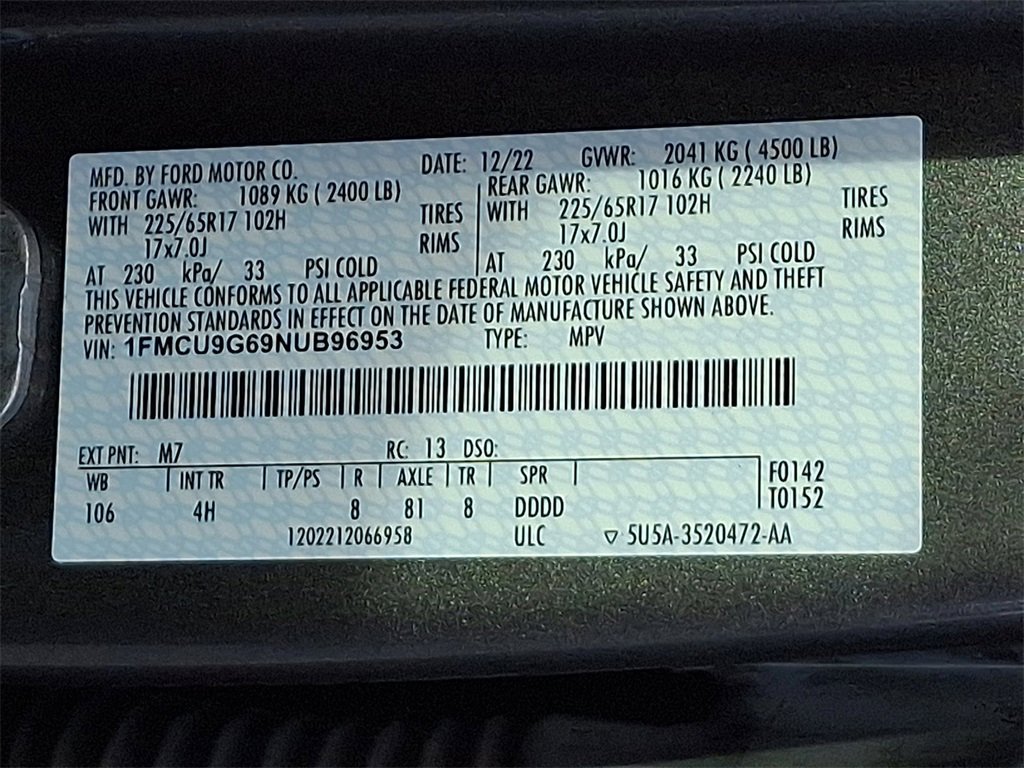 Certified 2022 Ford Escape SE w/ Convenience Package image 28