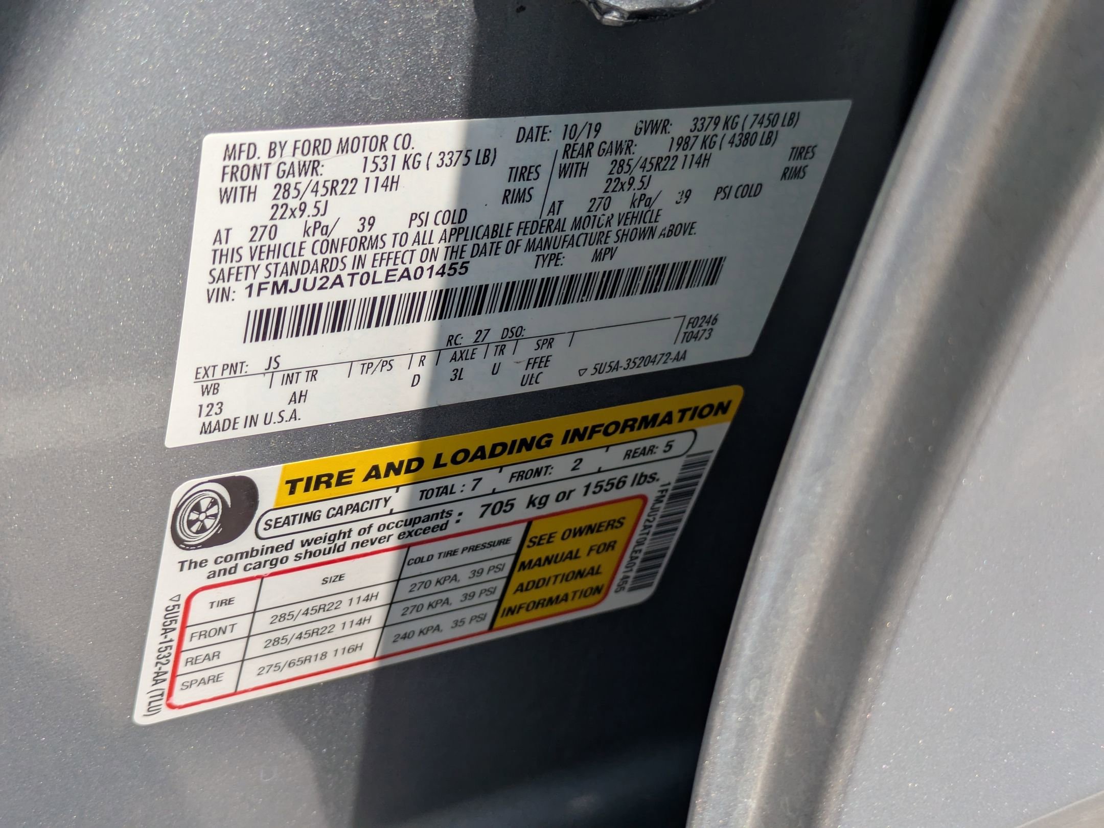 Certified 2020 Ford Expedition Limited w/ Equipment Group 303A AWD/4WD image 44