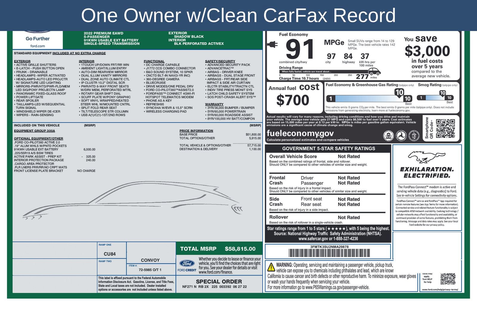 Certified 2022 Ford Mustang Mach-E Premium AWD/4WD image 15