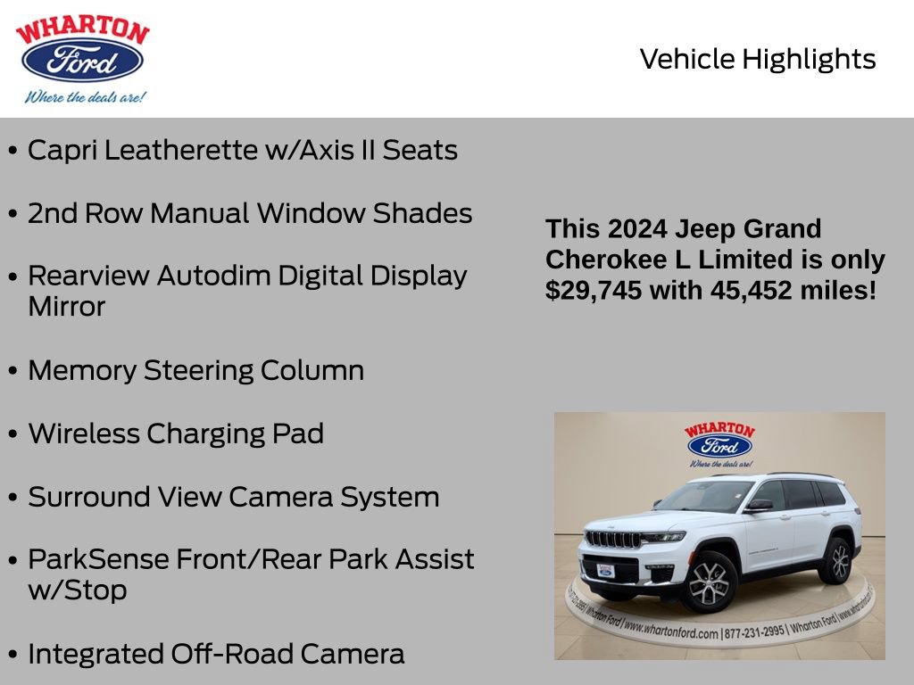 Used 2024 Jeep Grand Cherokee L Limited w/ Luxury Tech Group II AWD/4WD image 25