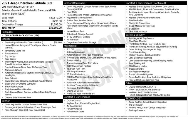 Used 2021 Jeep Cherokee Latitude Lux image 4