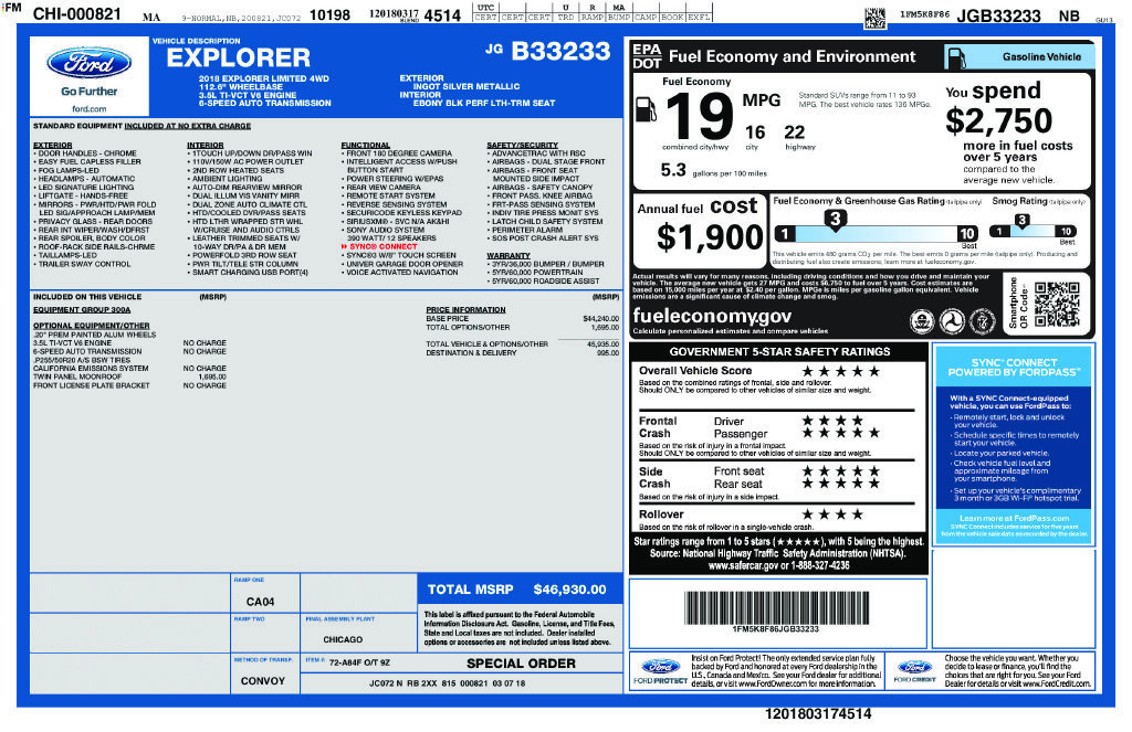 Certified 2018 Ford Explorer Limited AWD/4WD image 47