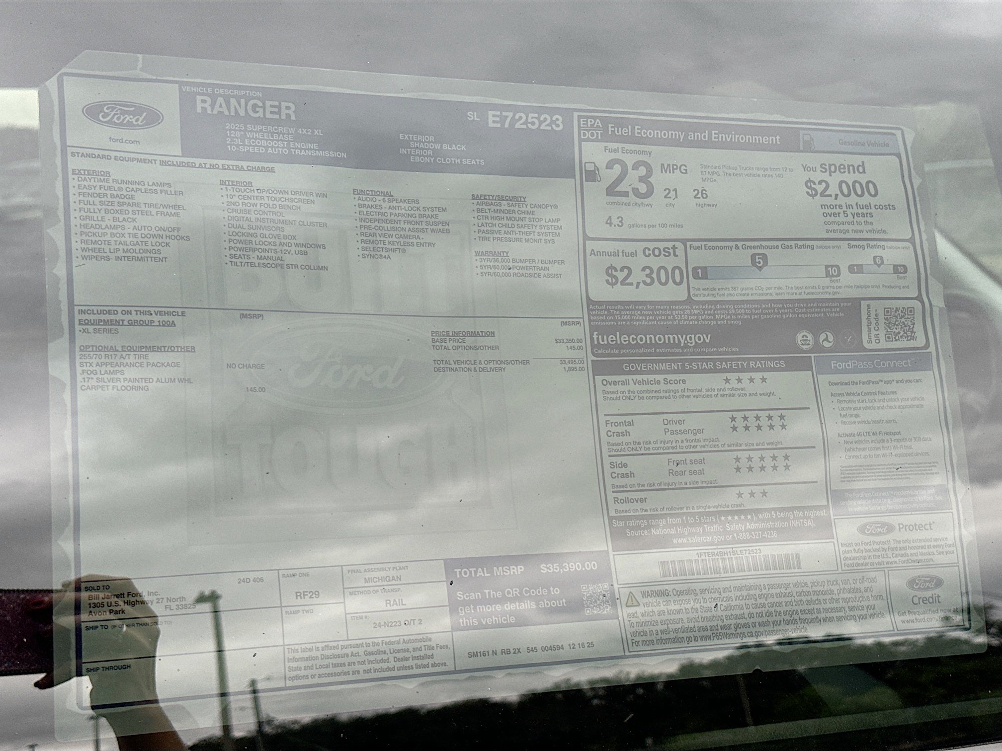 Certified 2025 Ford Ranger XL RWD image 17