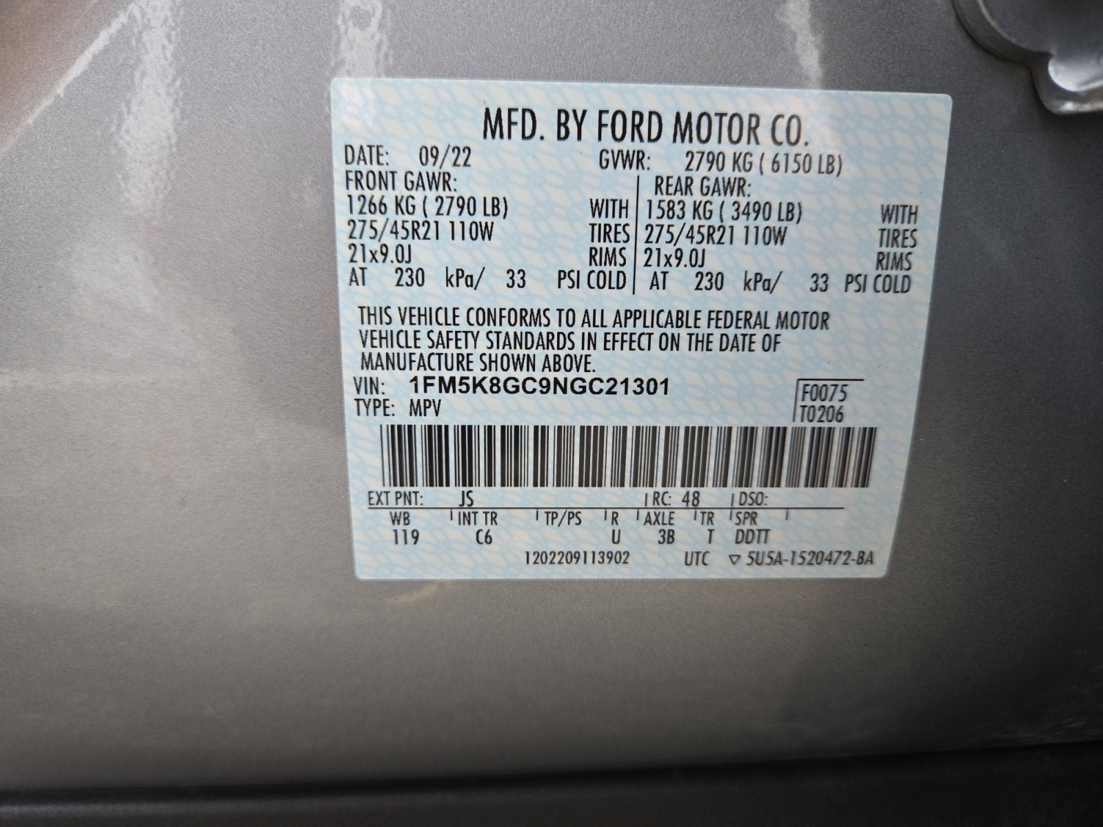 Certified 2022 Ford Explorer ST w/ Equipment Group 401A AWD/4WD image 27