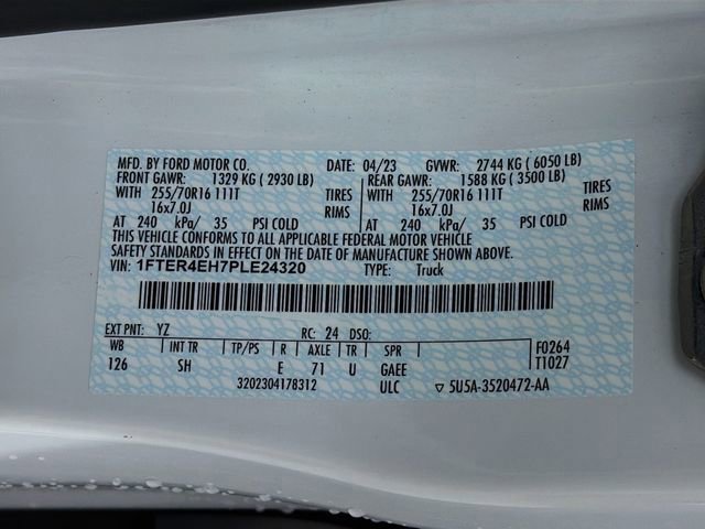 Certified 2023 Ford Ranger XL w/ Equipment Group 101A High image 34