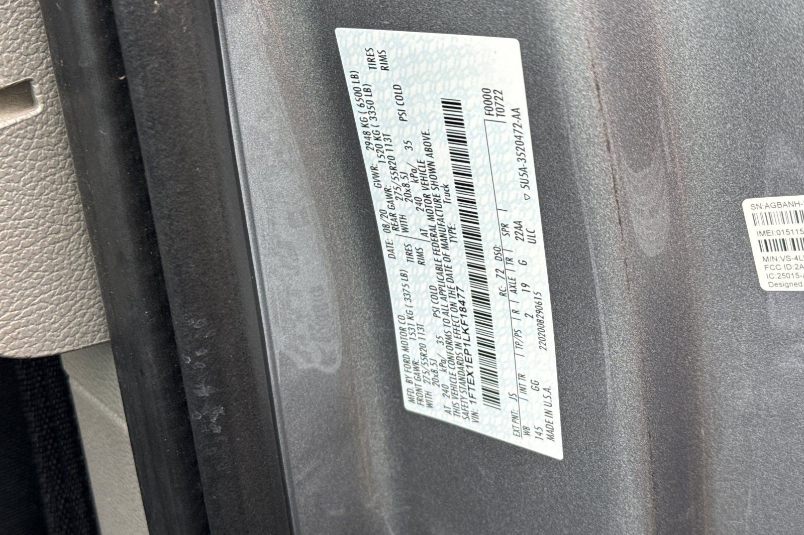 Certified 2020 Ford F150 XL w/ Equipment Group 101A Mid AWD/4WD image 54