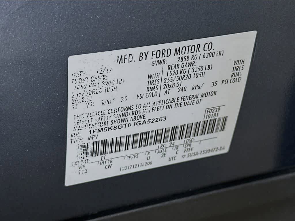 Certified 2018 Ford Explorer Sport w/ Equipment Group 401A AWD/4WD image 23