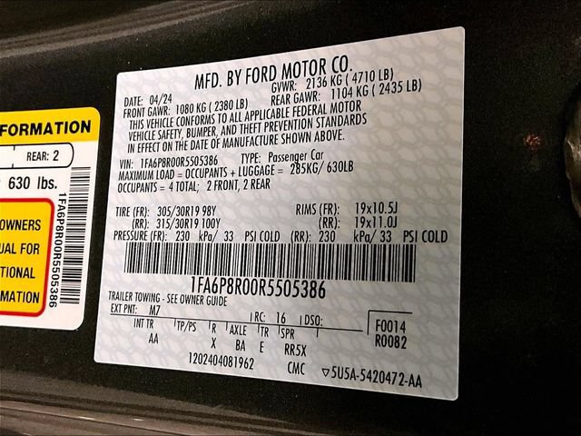 Certified 2024 Ford Mustang Dark Horse w/ Dark Horse Handlin Package RWD image 32