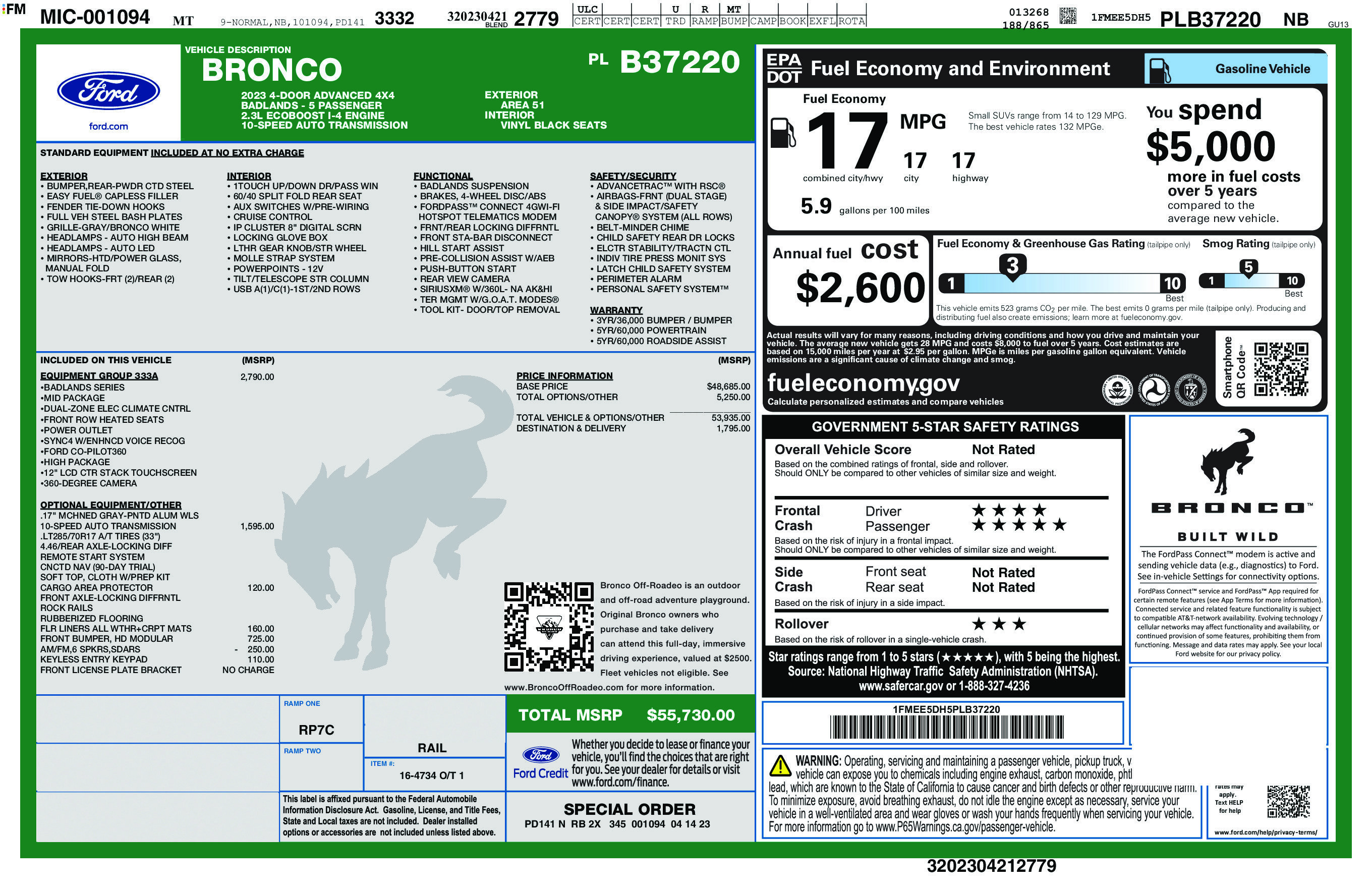 Certified 2023 Ford Bronco Badlands AWD/4WD image 10